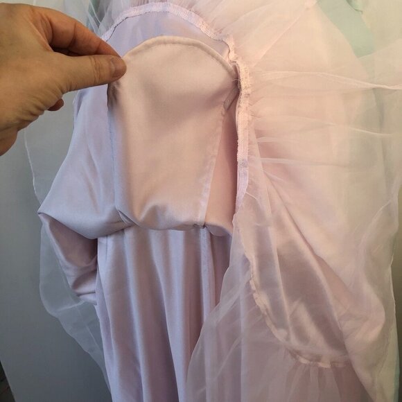 TED BAKER Bromlie Fit & Flare Flowy Dress Pink Magnolia Print TB Sz 4 is US 8-10 - Picture 11 of 16